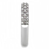 Alamode High polished (no plating) Stainless Steel Ring with AAA Grade CZ in Multi Color - Alamode - Flyclothing LLC