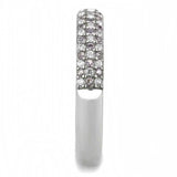 Alamode High polished (no plating) Stainless Steel Ring with AAA Grade CZ in Multi Color - Alamode - Flyclothing LLC