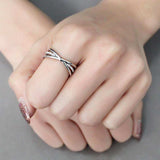 Alamode High polished (no plating) Stainless Steel Ring with AAA Grade CZ in Clear - Alamode - Flyclothing LLC