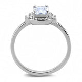 Alamode High polished (no plating) Stainless Steel Ring with AAA Grade CZ in Light Amethyst - Alamode - Flyclothing LLC