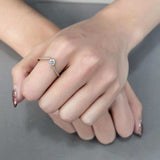 Alamode IP Gold(Ion Plating) Stainless Steel Ring with AAA Grade CZ in Clear - Alamode - Flyclothing LLC