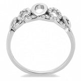 Alamode High polished (no plating) Stainless Steel Ring with AAA Grade CZ in Clear - Alamode - Flyclothing LLC