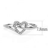 Alamode High polished (no plating) Stainless Steel Ring with AAA Grade CZ in Clear - Alamode - Flyclothing LLC