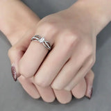 Alamode High polished (no plating) Stainless Steel Ring with AAA Grade CZ in Clear - Alamode - Flyclothing LLC