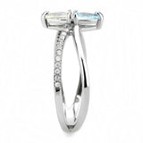 Alamode High polished (no plating) Stainless Steel Ring with AAA Grade CZ in Multi Color - Alamode - Flyclothing LLC