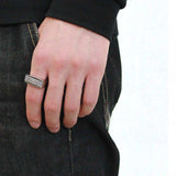 Alamode High polished (no plating) Stainless Steel Ring with AAA Grade CZ in Clear - Alamode - Flyclothing LLC