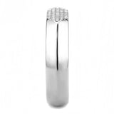 Alamode No Plating Stainless Steel Ring with AAA Grade CZ in Clear - Alamode