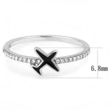 Alamode No Plating Stainless Steel Ring with Epoxy in Jet - Alamode - Flyclothing LLC