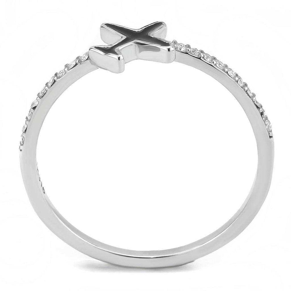 Alamode No Plating Stainless Steel Ring with Epoxy in Jet - Alamode - Flyclothing LLC
