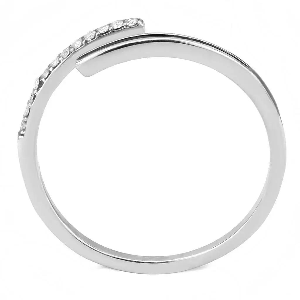 Alamode No Plating Stainless Steel Ring with Epoxy in Jet - Alamode - Flyclothing LLC