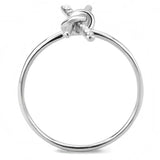Alamode No Plating Stainless Steel Ring with AAA Grade CZ in Clear - Alamode - Flyclothing LLC