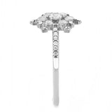 Alamode No Plating Stainless Steel Ring with AAA Grade CZ in Clear - Alamode - Flyclothing LLC