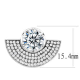 Alamode No Plating Stainless Steel Ring with AAA Grade CZ in Clear - Alamode - Flyclothing LLC