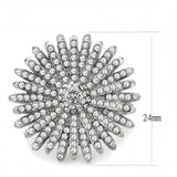 Alamode High polished (no plating) Stainless Steel Ring with AAA Grade CZ in Clear - Alamode - Flyclothing LLC