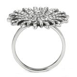 Alamode High polished (no plating) Stainless Steel Ring with AAA Grade CZ in Clear - Alamode - Flyclothing LLC