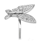 Alamode High polished (no plating) Stainless Steel Ring with AAA Grade CZ in Clear - Alamode - Flyclothing LLC