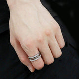 Alamode High polished (no plating) Stainless Steel Ring with AAA Grade CZ in Clear - Alamode - Flyclothing LLC