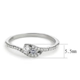 Alamode High polished (no plating) Stainless Steel Ring with AAA Grade CZ in Clear - Alamode - Flyclothing LLC
