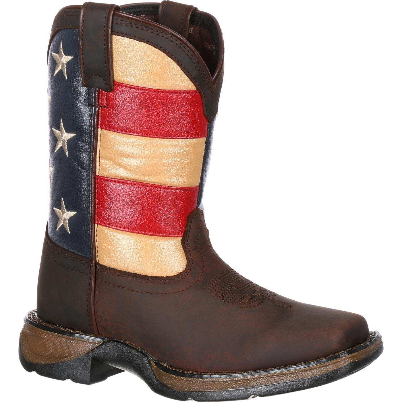 Lil' Rebel™ by Durango® Big Kids' Flag Western Boot - Durango - Flyclothing LLC