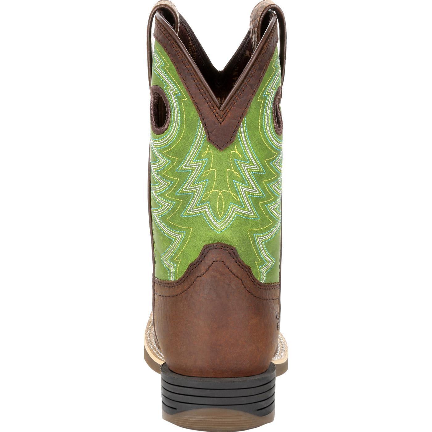 Durango® Lil' Rebel Pro™ Big Kid's Lime Western Boot - Durango