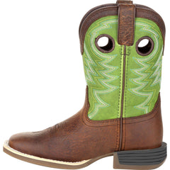 Durango® Lil' Rebel Pro™ Big Kid's Lime Western Boot - Durango