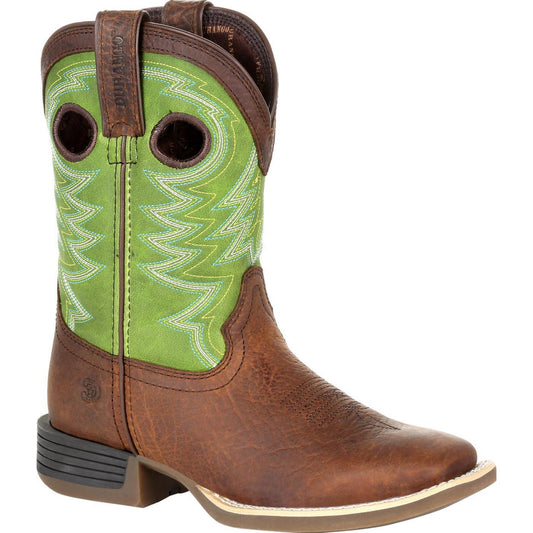 Durango® Lil' Rebel Pro™ Big Kid's Lime Western Boot - Durango