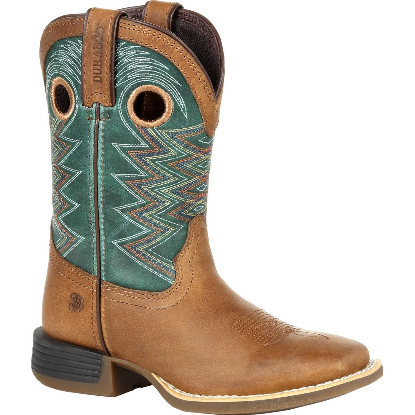 Durango Lil' Rebel Pro Little Kid's Teal Western Boot - Flyclothing LLC