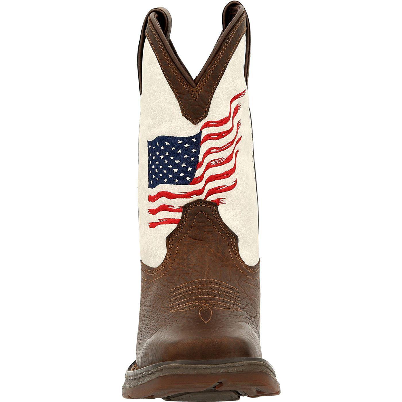 Lil' Rebel™ by Durango® Big Kids Distressed Flag Western Boot - Durango