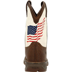 Lil' Rebel™ by Durango® Big Kids Distressed Flag Western Boot - Durango