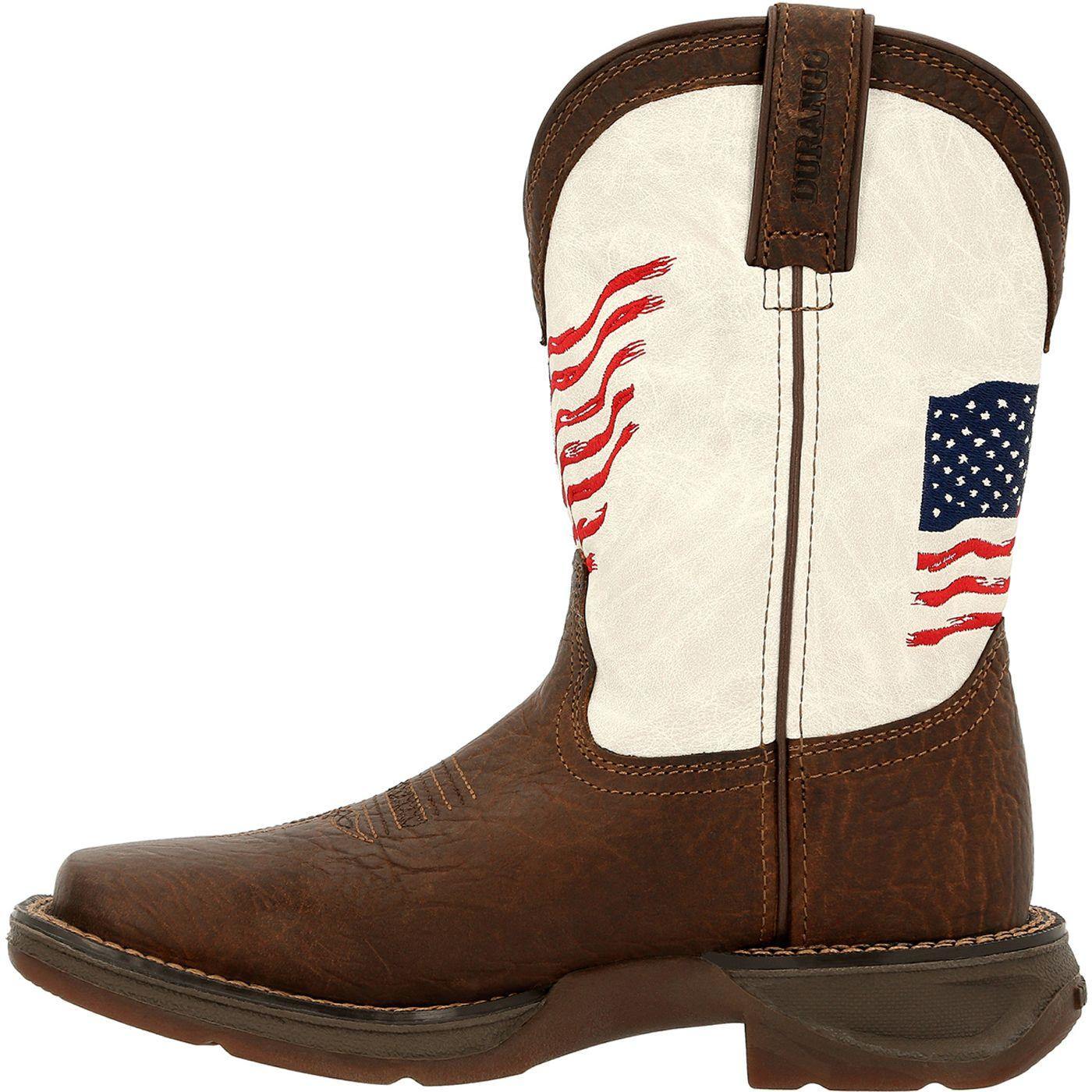 Lil' Rebel™ by Durango® Big Kids Distressed Flag Western Boot - Durango