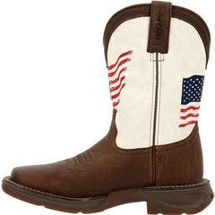 Lil' Rebel™ by Durango® Big Kids Distressed Flag Western Boot - Durango