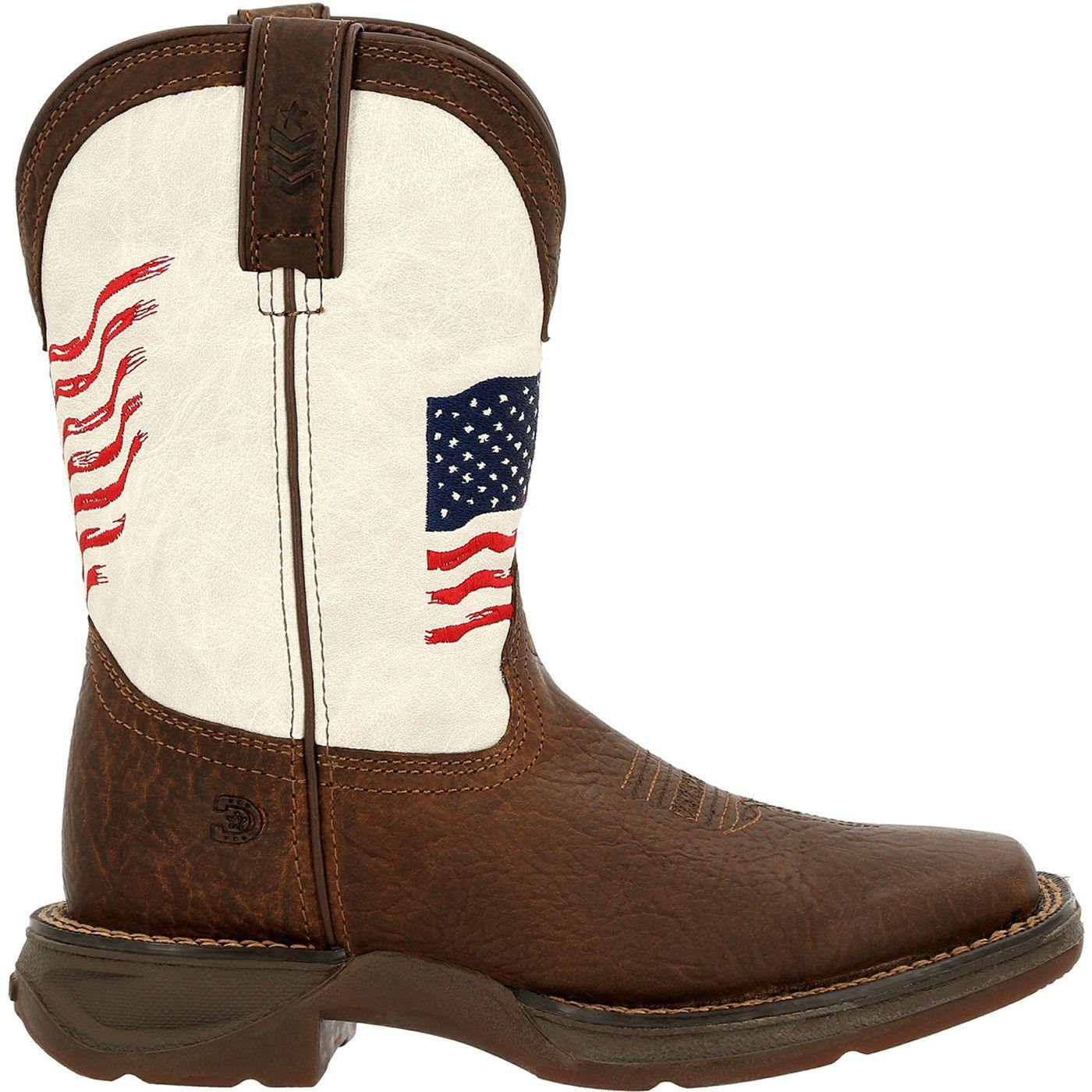 Lil' Rebel™ by Durango® Big Kids Distressed Flag Western Boot - Durango