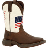 Lil' Rebel™ by Durango® Big Kids Distressed Flag Western Boot - Durango