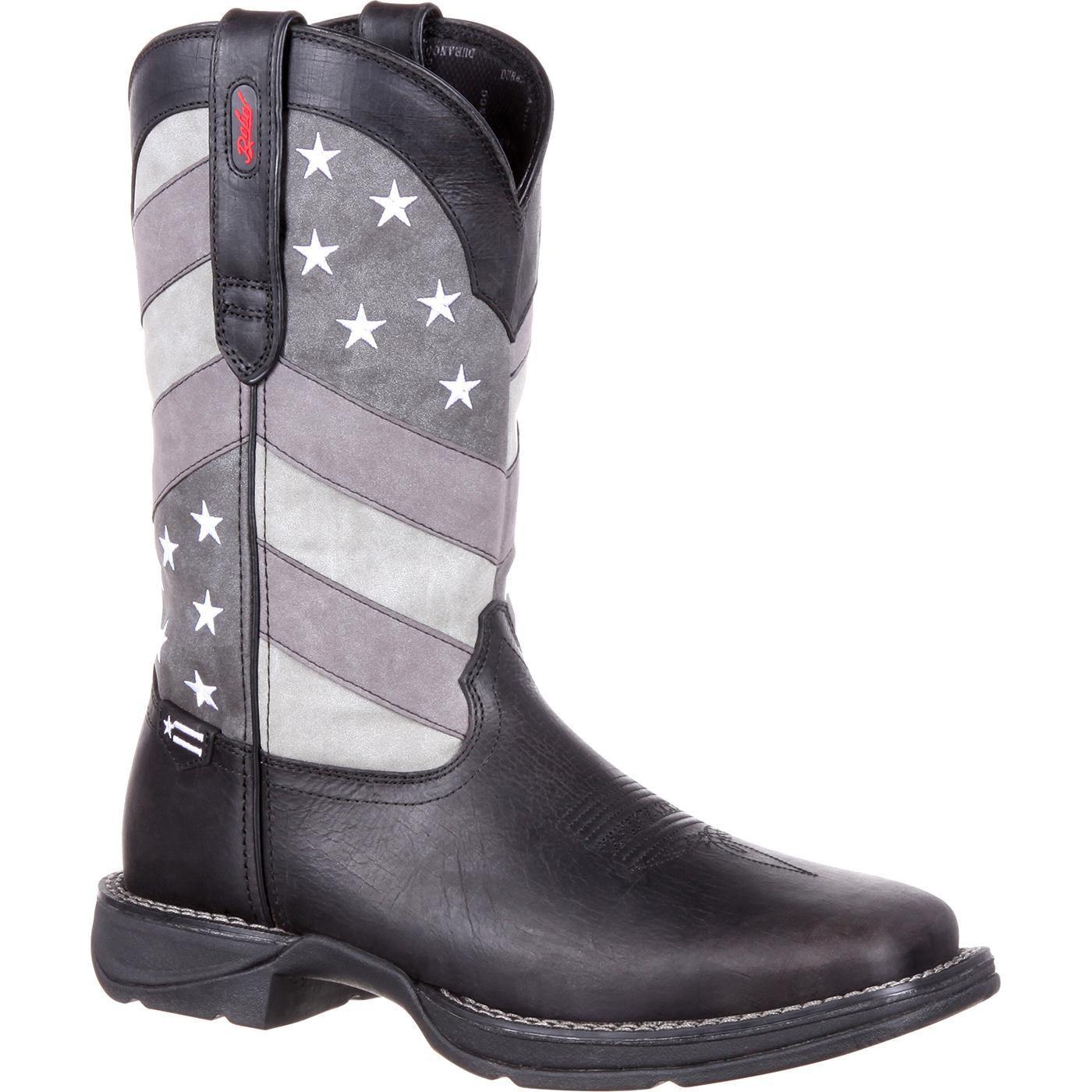 Rebel™ by Durango® Faded Black Flag Western Boot - Durango