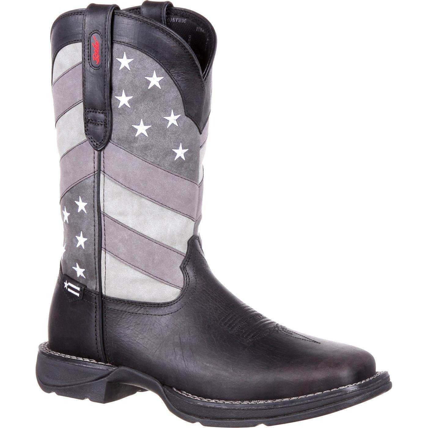 Rebel™ by Durango® Faded Black Flag Western Boot - Durango - Flyclothing LLC