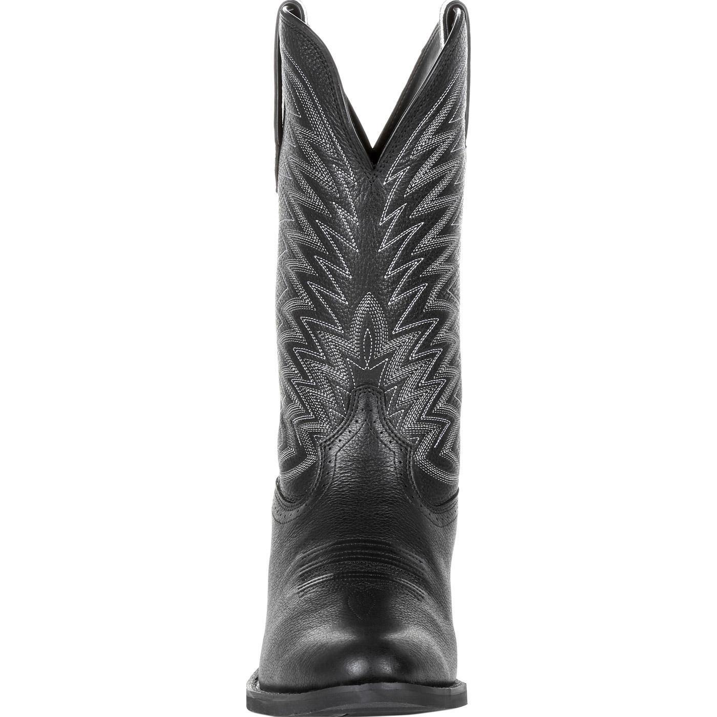 Durango® Rebel Frontier™ Black Western R-Toe Boot - Durango