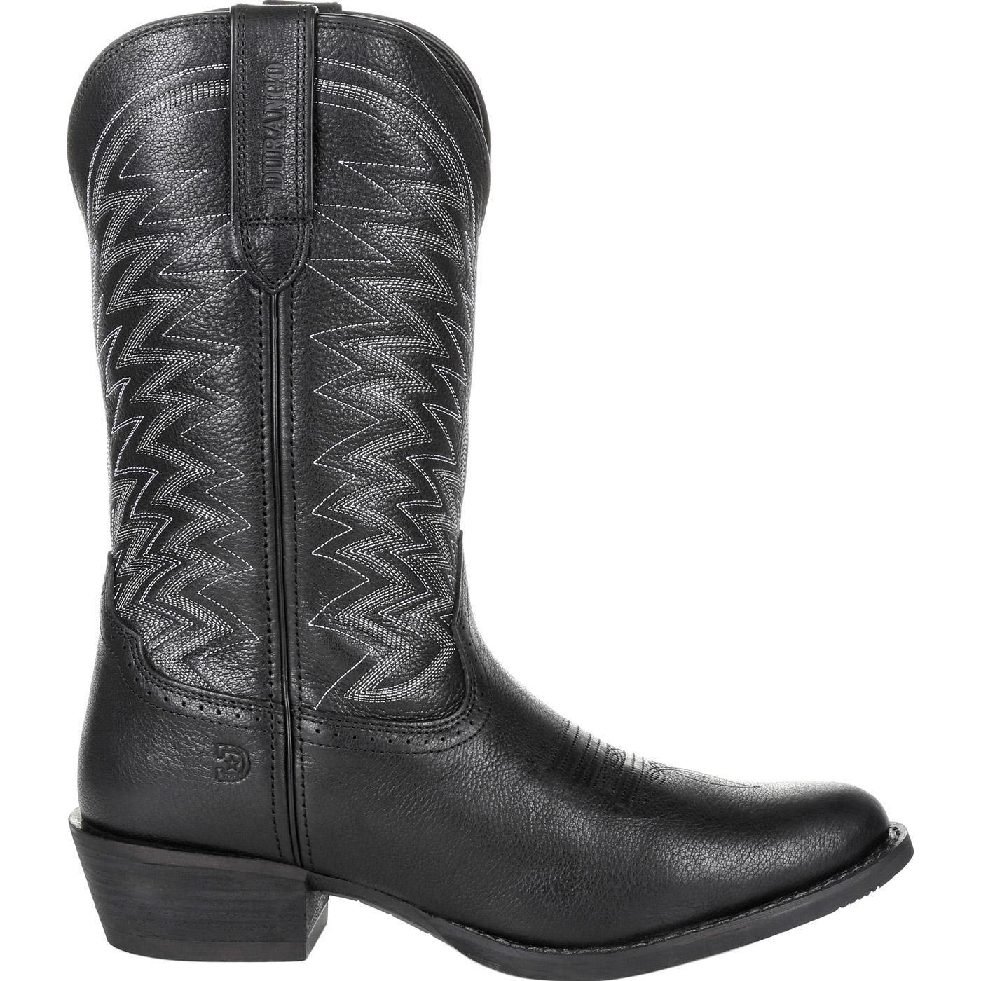 Durango® Rebel Frontier™ Black Western R-Toe Boot - Durango
