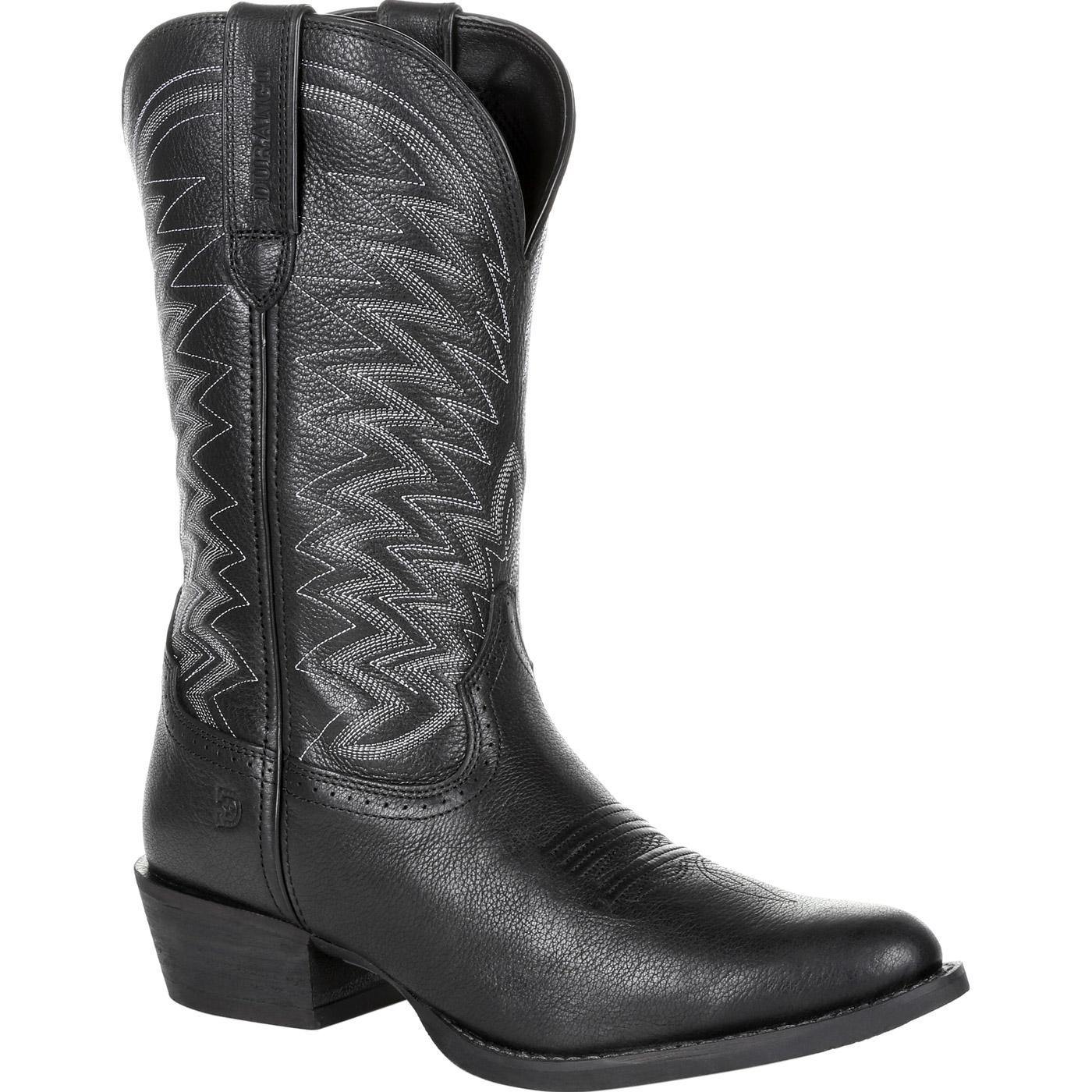 Durango® Rebel Frontier™ Black Western R-Toe Boot - Durango