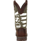 Rebel™ by Durango® Army Green USA Print Western Boot - Durango