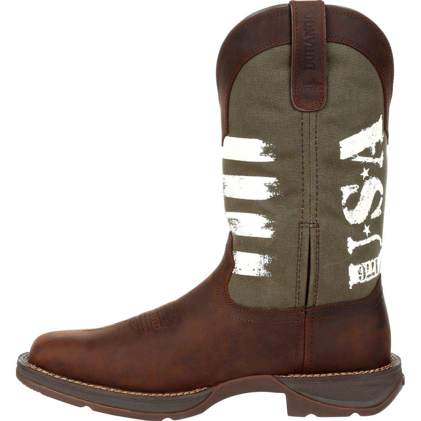 Rebel™ by Durango® Army Green USA Print Western Boot - Durango - Flyclothing LLC