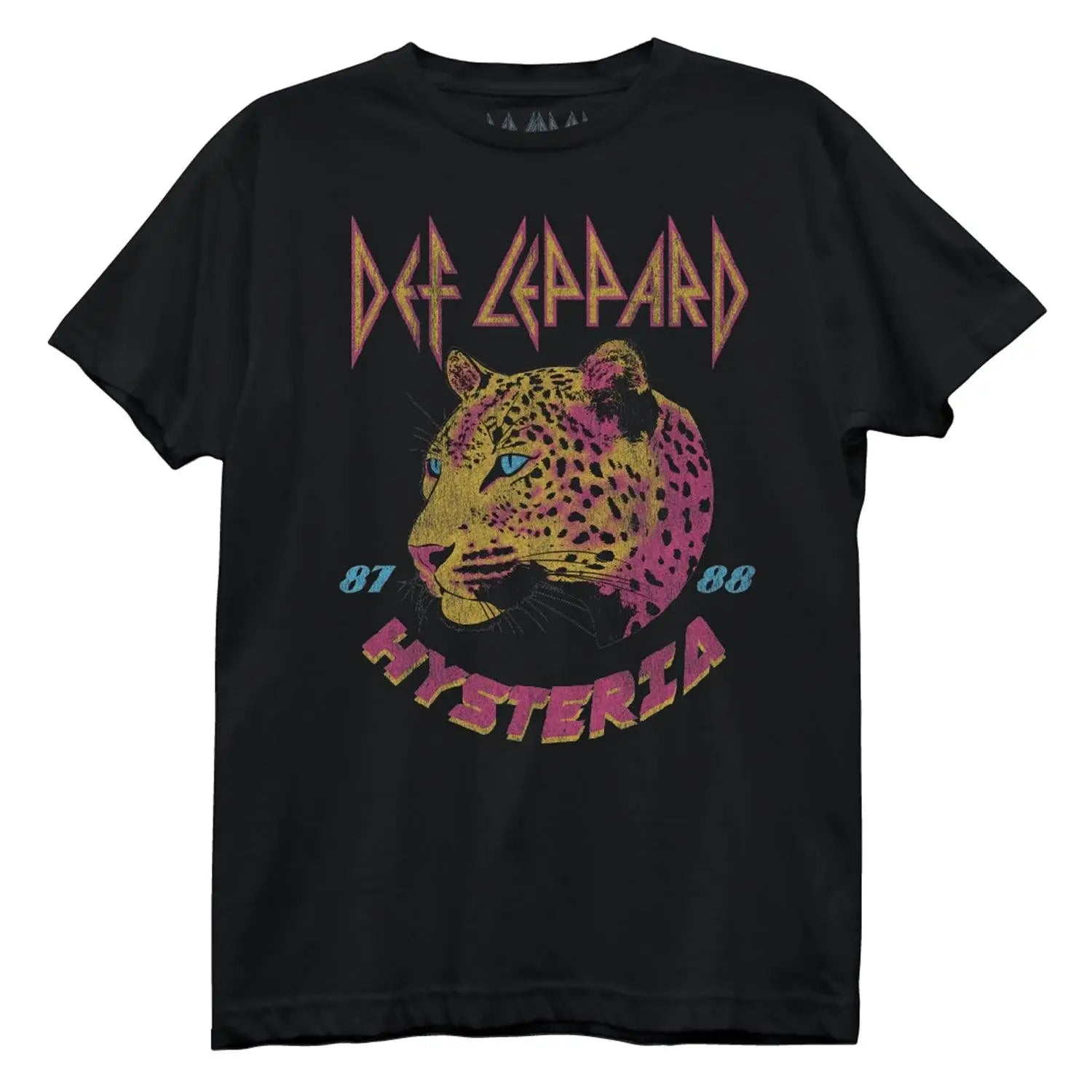 Def Leppard Pink Leopard Boyfriend Tee - Def Leppard - Flyclothing LLC