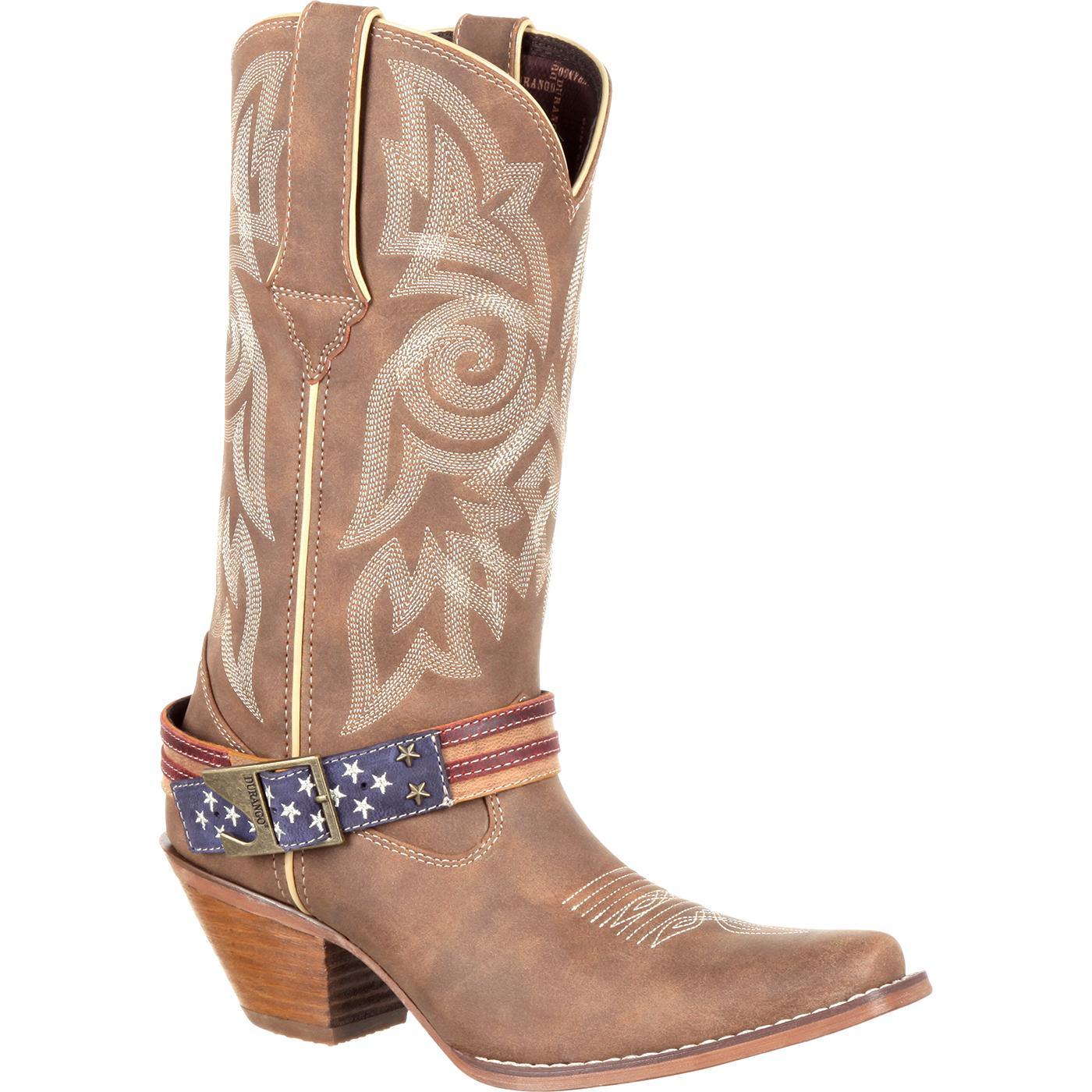 Crush™ by Durango® Women's Flag Accessory Western Boot - Flyclothing LLC