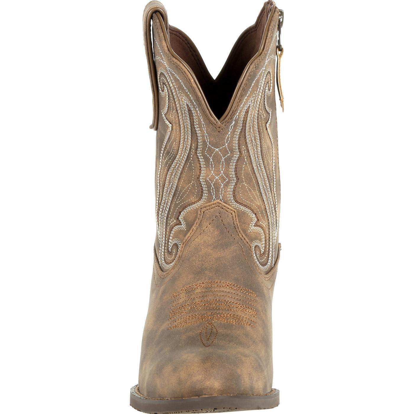 Crush™ by Durango® Women's Distressed Shortie Western Boot - Durango - Flyclothing LLC