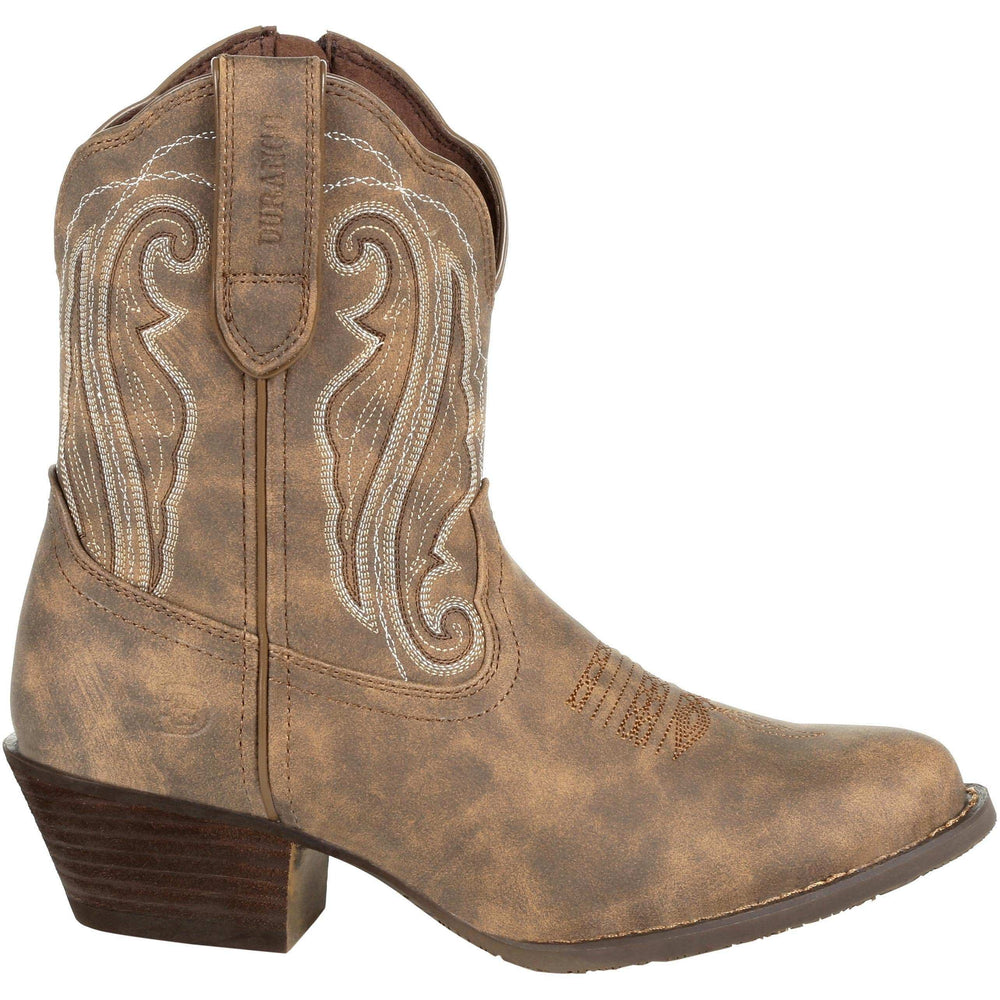 Crush™ by Durango® Women's Distressed Shortie Western Boot - Durango - Flyclothing LLC