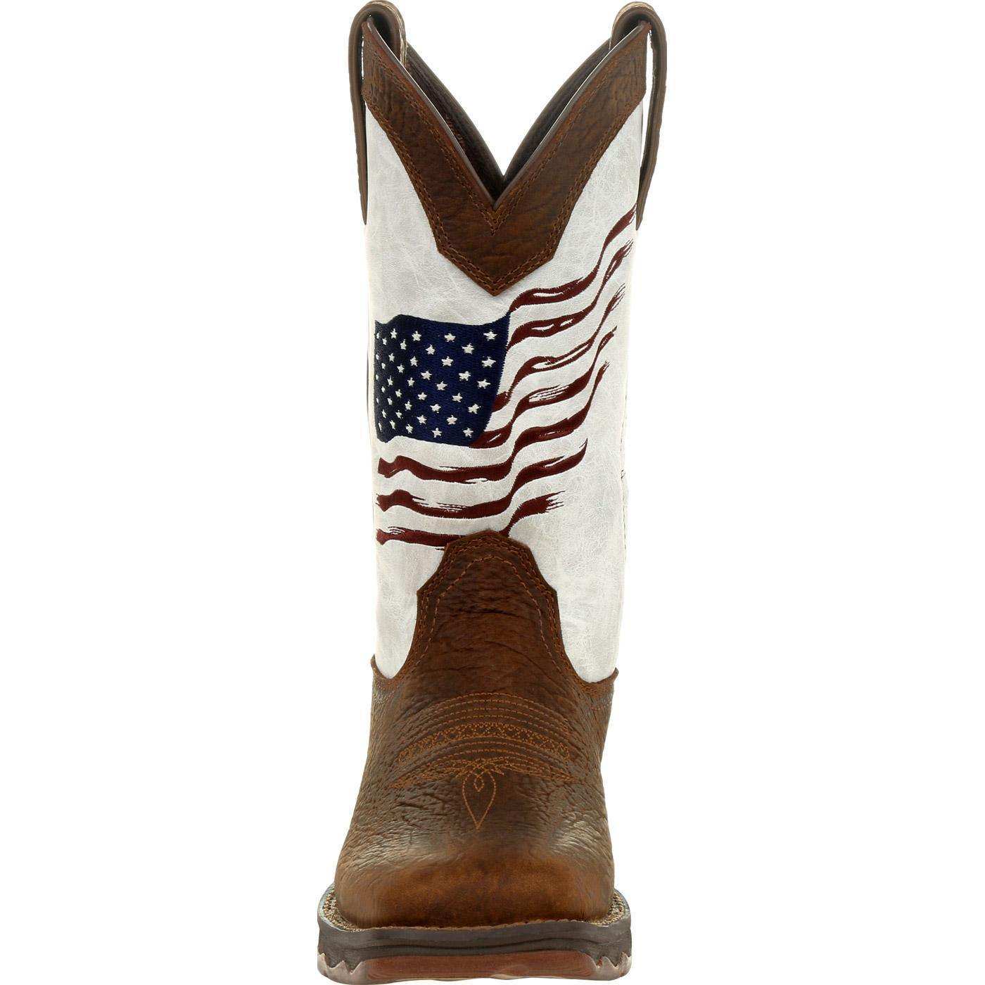Lady Rebel™ by Durango® Women's Distressed Flag Embroidery Western Boot - Durango - Flyclothing LLC