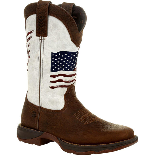 Lady Rebel™ by Durango® Women's Distressed Flag Embroidery Western Boot - Durango