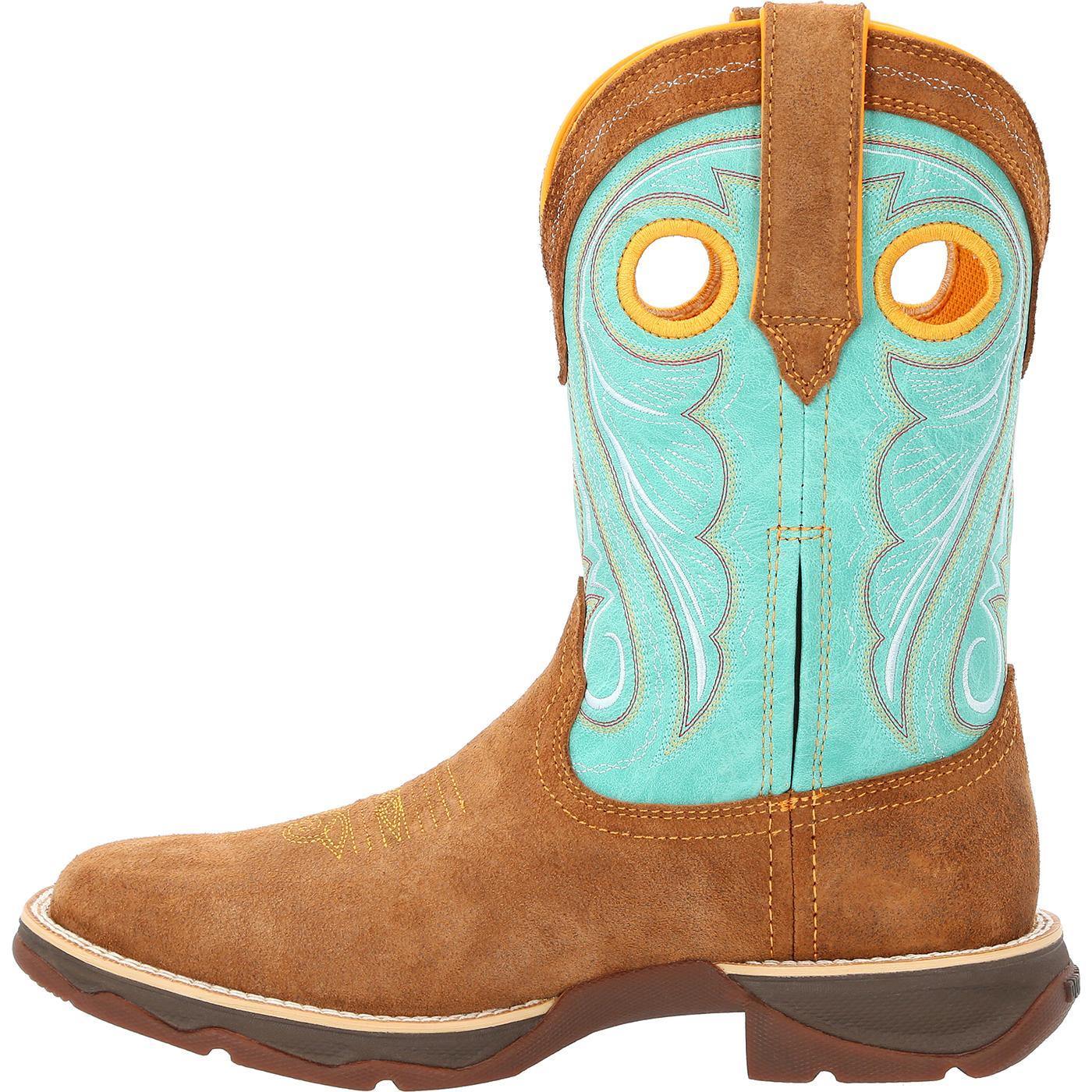 Lady Rebel™ by Durango® Women's Dusty Brown & Sky Blue Western Boot - Flyclothing LLC