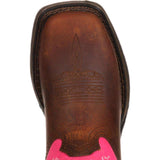 Durango Kids Lil Rebel Western Boot Big Kids Brown Pink - Durango - Flyclothing LLC