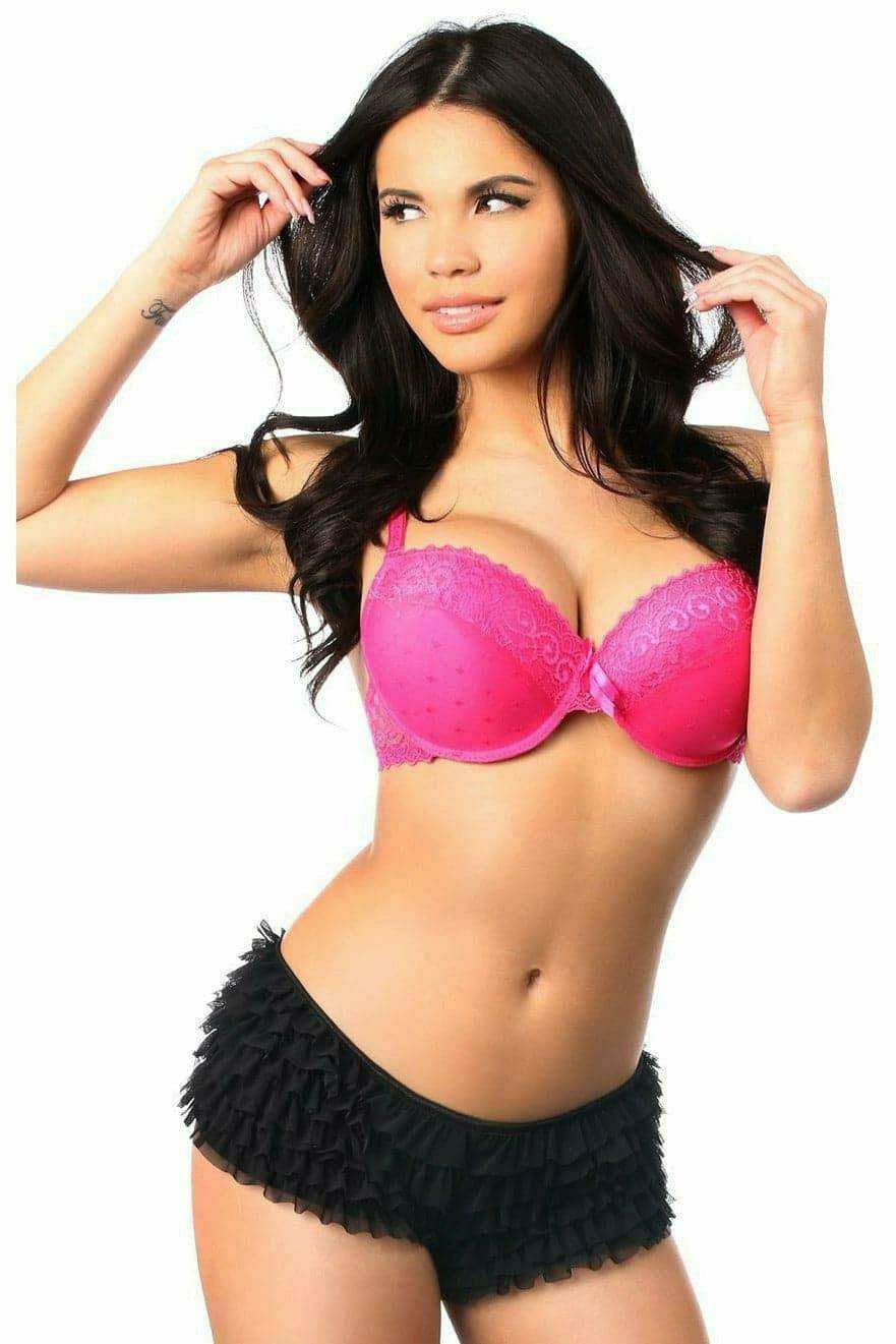 Daisy Corsets Black Ruffle Panty w/Bow - Daisy Corsets - Flyclothing LLC