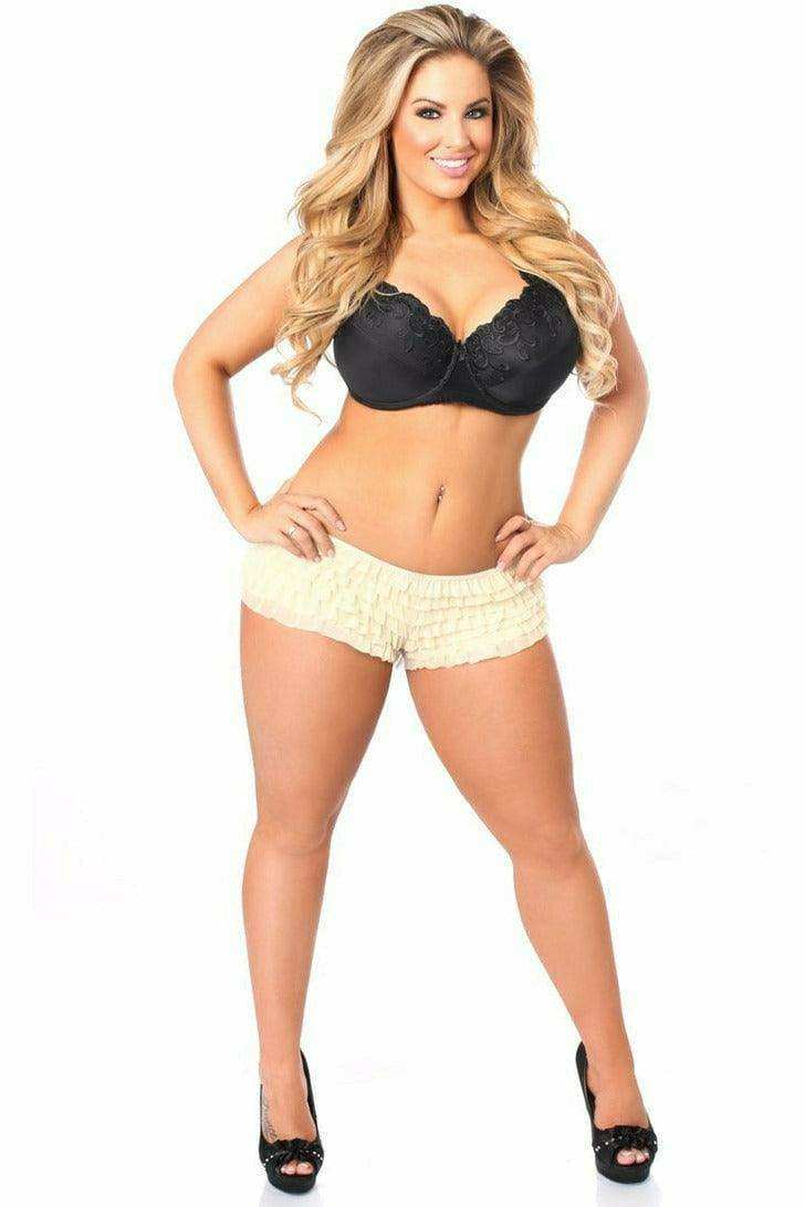 Daisy Corsets Cream Ruffle Panty w/Bow - Daisy Corsets - Flyclothing LLC